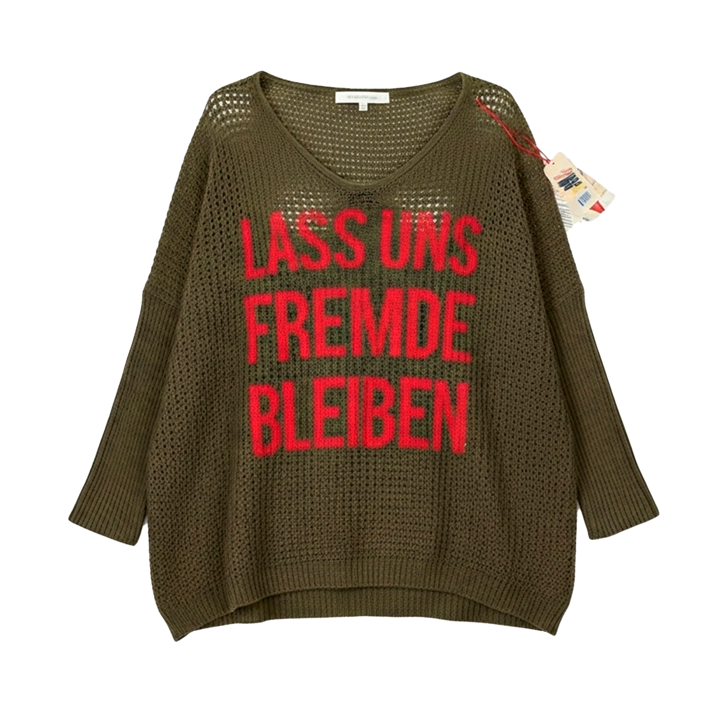 “LASS UNS FREMDE BLEIBEN” Statement Sweater