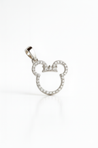 Mickey Diamond Pendant – Eleganter Luxus mit verspieltem Charme 14 Karat Silber