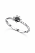 Silber Ring mit Schwarzem Stein Nr7