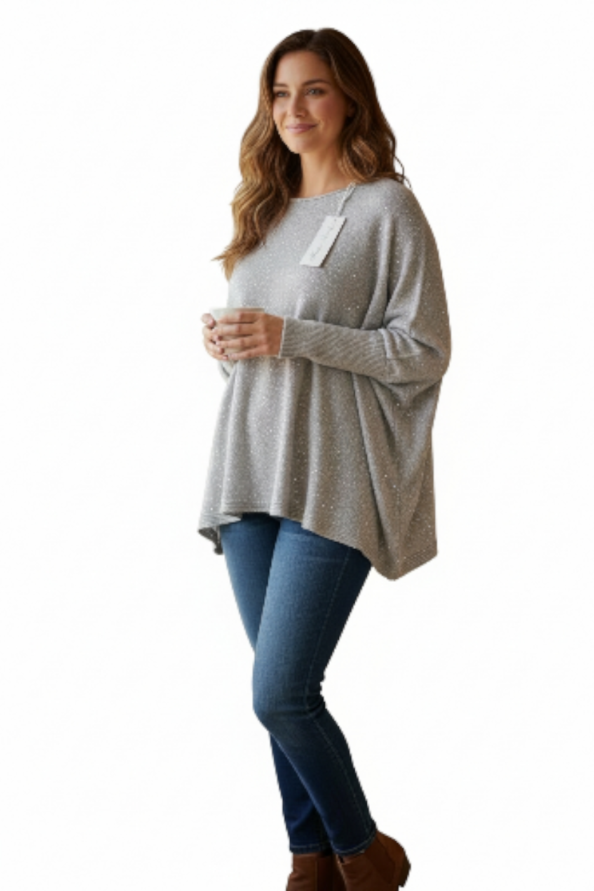 Glitzer Oversize Pulli