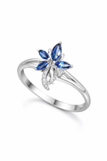Silber Eisblau Ring Nr7