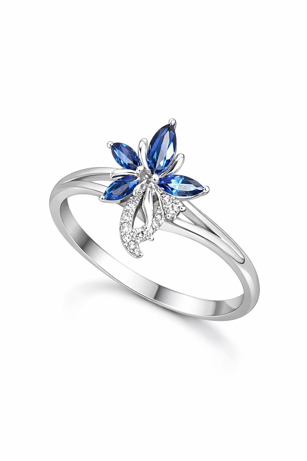 Silber Eisblau Ring Nr7