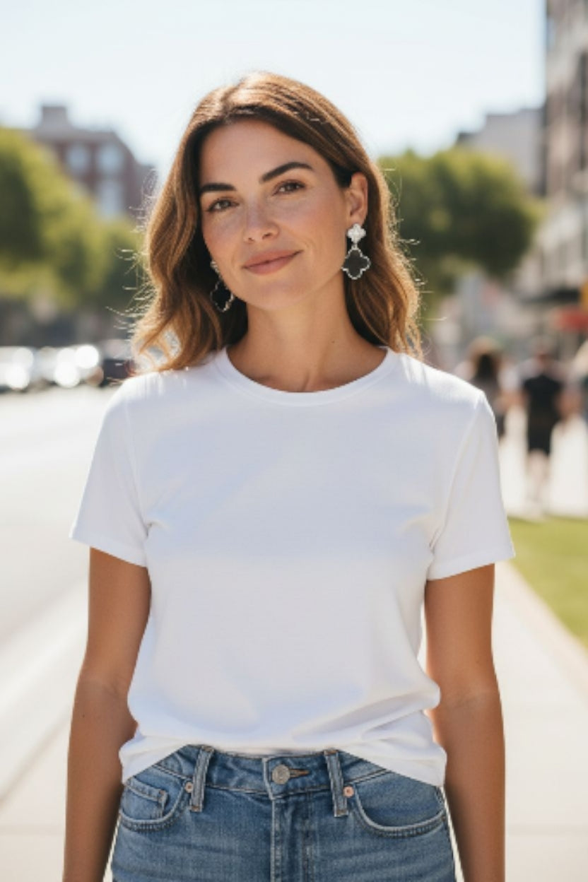 Blumen Ohringe Silber