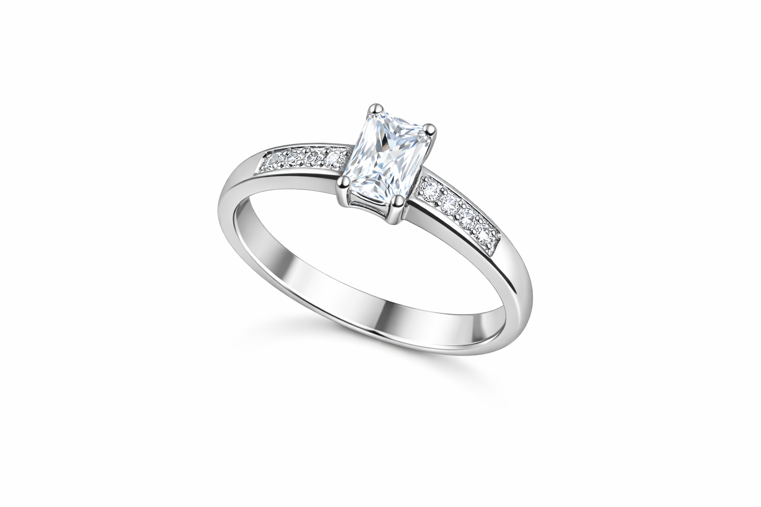 Silber Ring Glitzer Stein Nr9