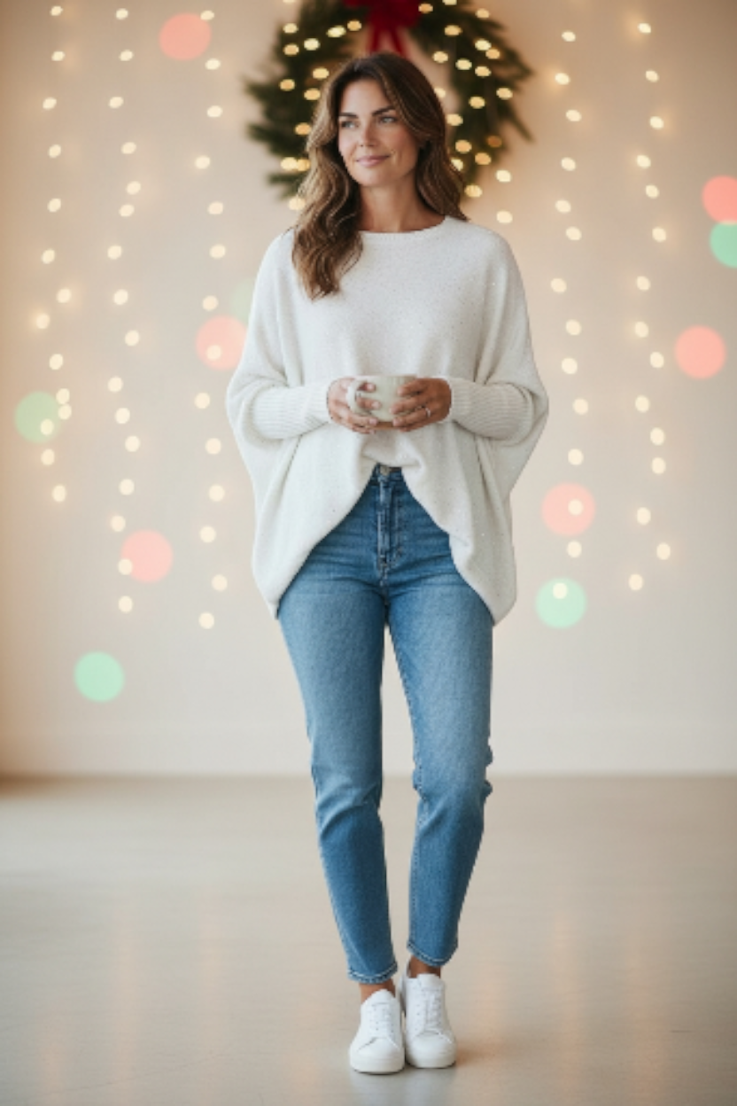 Glitzer Oversize Pulli