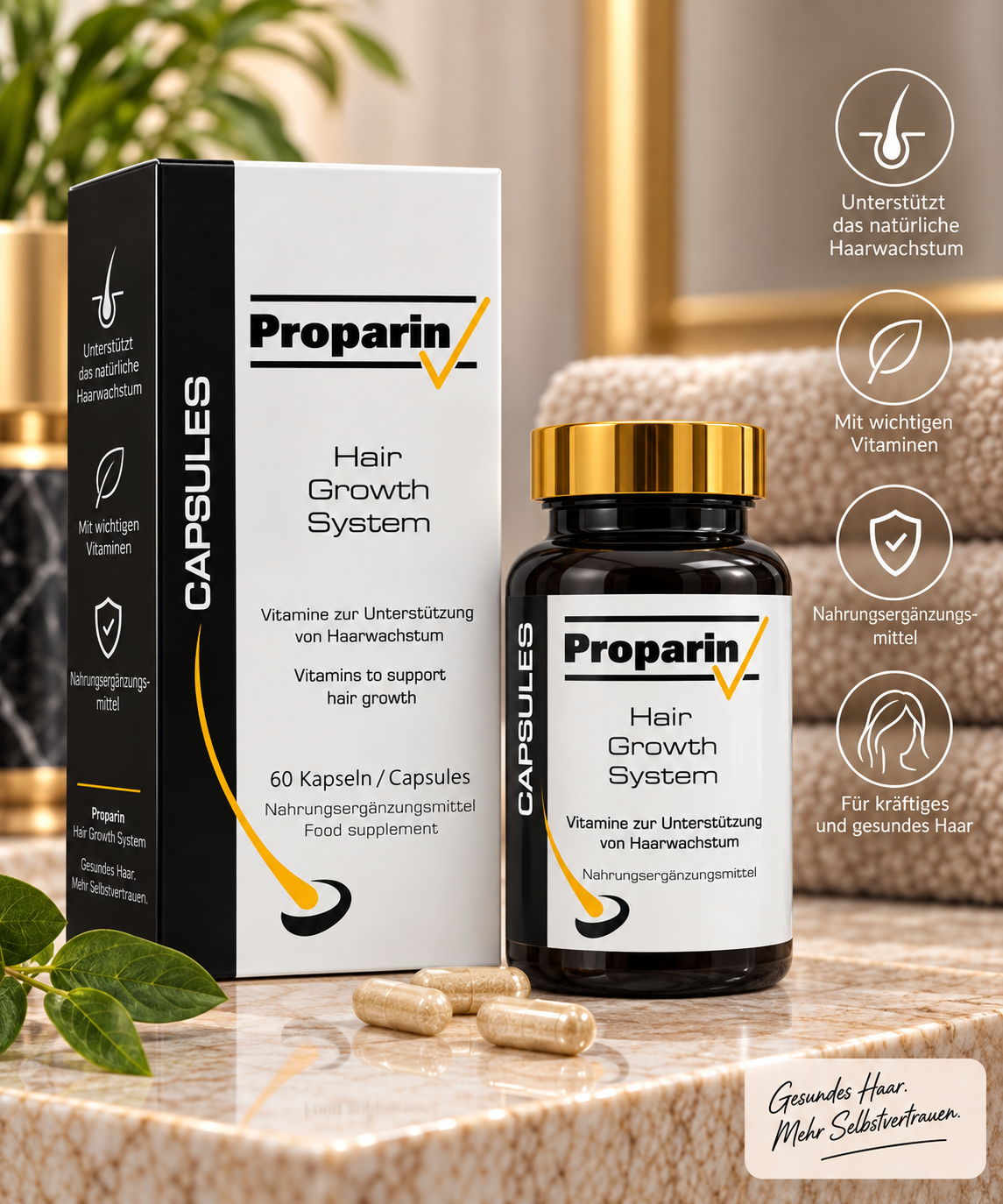 Proparin Kapseln – Hair Growth System, 60 Kapseln
